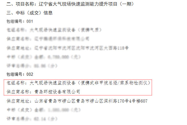 遼寧省大氣現(xiàn)場快速監(jiān)測能力提升項目(一期) 遼寧省大氣現(xiàn)場快速監(jiān)測能力提升項目(一期)